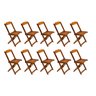 Kit 10 Cadeiras de Madeira Dobravel Mel - 1
