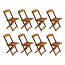 Ver imagem 1 de Kit 8 Cadeiras de Madeira Dobravel Mel