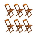 Ver imagem 1 de Kit 6 Cadeiras de Madeira Dobravel Mel
