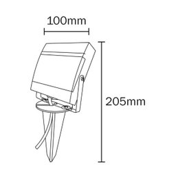 Refletor LED 7,5W Verde Holofote Bivolt com Espeto de Jardim à Prova D'água IP65 - 4