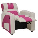 Ver imagem 5 de Poltrona Gamer Sparta com Encosto Reclinável e Carregador Usb:corino Bege/pink