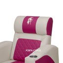 Ver imagem 6 de Poltrona Gamer Sparta com Encosto Reclinável e Carregador Usb:corino Bege/pink