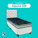 Ver imagem 4 de Kit Cabeceira + Cama Box + Colchão Solteiro D28 Conforto Paropas
