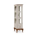 Ver imagem 1 de Cristaleira 1 Porta e Laterais em Vidro 2 Prateleiras 60111 Linz Móveis - Off White/Imbuia Glazer