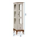 Ver imagem 4 de Cristaleira 1 Porta e Laterais em Vidro 2 Prateleiras 60111 Linz Móveis - Off White/Imbuia Glazer