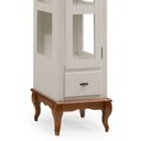 Ver imagem 3 de Cristaleira 1 Porta e Laterais em Vidro 2 Prateleiras 60111 Linz Móveis - Off White/Imbuia Glazer