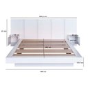 Ver imagem 4 de Cama Casal Queen Suspensa C/ Cabeceira e Mesas Apoio Branca
