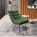 Ver imagem 2 de Poltrona Costela Suede Verde D'Rossi