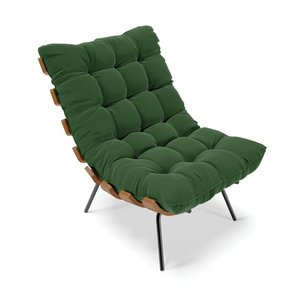 Poltrona Costela Suede Verde D'Rossi