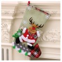 Ver imagem 1 de Bota Meia Natal Decoração Rena Natalina Tecido 31cm