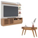 Ver imagem 1 de Estante Home Theater Campeche Freijó Off White Matte com Aparador Riviera Freijó – Colibri