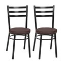 Ver imagem 1 de Conjunto 2 Cadeiras para Sala de Jantar Debrum Preto/Marrom