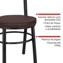 Ver imagem 6 de Conjunto 2 Cadeiras para Sala de Jantar Debrum Pintada Preto/Marrom