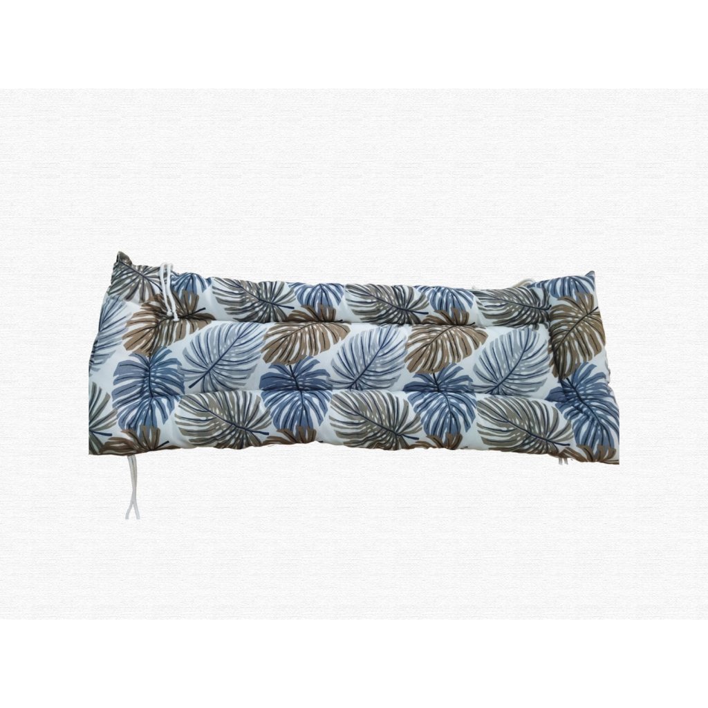 Almofada Futon 1,00 X 0,40 Cm para Cadeira e Banco:03 Azul e Marrom - 1