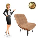 Ver imagem 6 de Poltrona Costela Suede Caramelo Sisal - D'rossi