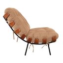Ver imagem 3 de Poltrona Costela Suede Caramelo Sisal - D'rossi