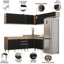 Ver imagem 3 de Armário de Cozinha Modulado de Canto 7 Peças Cp19 Balcão sem Tampo Castanho/preto - Lumil Lumil Móve