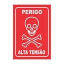 Ver imagem 1 de Placa de Aviso Sinalização Perigo Alta Tensão 20cmx14,5cm