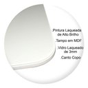 Ver imagem 3 de Mesa de Jantar Pés Palitos 4 Lugares Quadrada MDF Laqueado 90cm Branco Decoraper