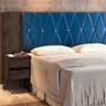 Cabeceira Para Cama Box Queen Size Em MDF Nogal E Azul Carmolar - 3