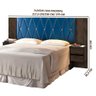 Cabeceira Para Cama Box Queen Size Em MDF Nogal E Azul Carmolar - 4