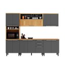 Ver imagem 2 de Cozinha Mdf 2,70 com Balcão Itatiaia New Porto 5 Peças Grafito