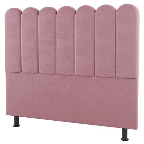 Cabeceira Cama Box Casal Queen Size Lana 160cm Suede Rosê - Desk Design