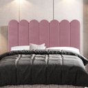 Ver imagem 2 de Cabeceira Cama Box Casal Queen Size Lana 160cm Suede Rosê - Desk Design