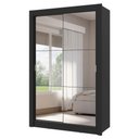 Ver mais imagens de Guarda-roupa Solteiro 2 Portas de Correr com Espelhos 4 Gavetas Preto Vivare Plus Madesa Preto