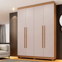 Ver imagem 4 de Guarda Roupa New Master 4 Portas Benetil Cinamomo/off White
