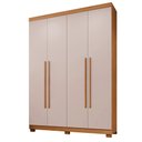 Ver imagem 1 de Guarda Roupa New Master 4 Portas Benetil Cinamomo/off White