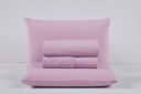 Ver imagem 1 de Lençol Cama Box Casal 200 Fios 4 Peças Conjunto com Virol 100% Algodão:rosa Bebe