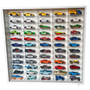 Ver imagem 1 de Expositor em Acrílico para 60 Miniaturas Escala 1/64 Mdf Branco com 2 Portas