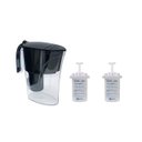 Ver imagem 1 de Kit Jarra Purificadora Água Filtro Preta 1,5 Litros Inmetro 2 Vela