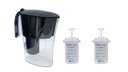 Ver imagem 1 de Kit Jarra Purificadora Água Filtro Preta 1,5 Litros Inmetro 2 Vela
