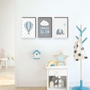 Ver imagem 4 de Kit 3 Quadros Decorativos Sonhe Alto Menino 30x40cm