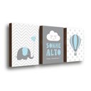 Ver imagem 1 de Kit 3 Quadros Decorativos Sonhe Alto Menino 30x40cm