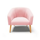 Ver imagem 6 de Poltrona Suede Pés Palito Castanho Rosa Bebê