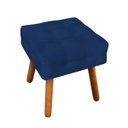 Ver imagem 2 de Kit 2 Puff Elisa Suede Azul Marinho Pés Palito
