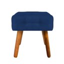 Ver imagem 4 de Kit 2 Puff Elisa Suede Azul Marinho Pés Palito