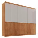 Ver imagem 2 de Guarda-Roupa Casal 100% MDF com 6 Portas e 4 Gavetas 220cm Multimóveis CR35542 Madeirado/Off White/