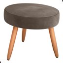 Ver imagem 2 de Jogo de Poltronas e Puff Livia Veludo Marrom