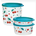 Ver imagem 1 de Tupperware Kit Refri Line Redondo Cerejas 3 Peças Tupperware Kit Refri Line Redondo Cerejas 3 Peças
