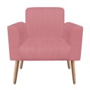 Ver imagem 1 de Poltrona Viena Gomada Suede Rose Pés Palito - D'Rossi