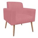 Ver imagem 2 de Poltrona Viena Gomada Suede Rose Pés Palito - D'Rossi