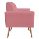 Ver imagem 4 de Poltrona Viena Gomada Suede Rose Pés Palito - D'Rossi