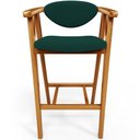Ver imagem 3 de Banqueta Alta Para Cozinha Bancada Bar Sala de Jantar Fixa Cecília L02 Bouclê Verde - Lyam Decor