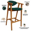 Ver imagem 4 de Banqueta Alta Para Cozinha Bancada Bar Sala de Jantar Fixa Cecília L02 Bouclê Verde - Lyam Decor