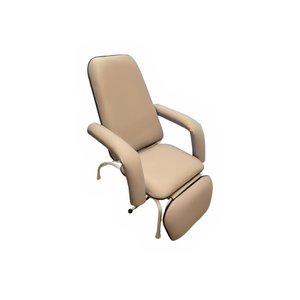 Poltrona Reclinável Hospitalar Descanso Standard Bege Perfil Preto