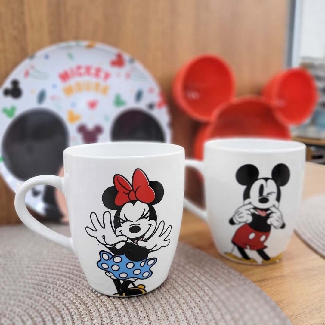 Kit Caneca Cerâmica Mickey Mouse e Minnie Disney 330ml - Tuut - 2